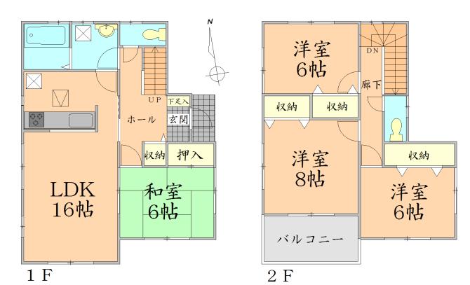Floor plan. 28,950,000 yen, 4LDK, Land area 170.65 sq m , Building area 104.33 sq m