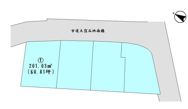 Compartment figure. Land price 15,950,000 yen, Land area 201.03 sq m