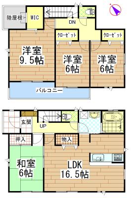 Floor plan. 36,800,000 yen, 4LDK, Land area 132.84 sq m , Building area 105.99 sq m