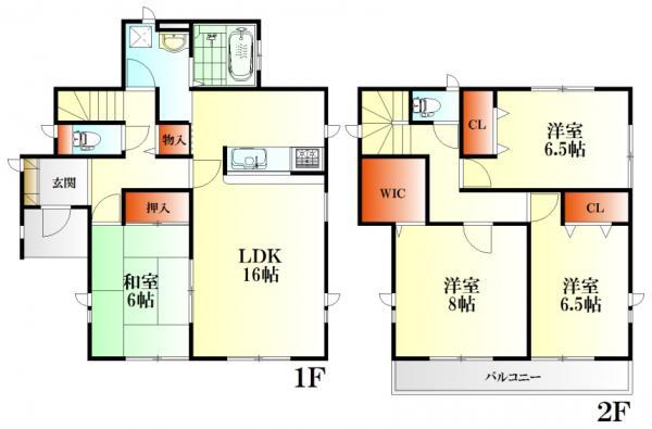 Floor plan. 39,800,000 yen, 4LDK, Land area 139.47 sq m , Building area 106.81 sq m