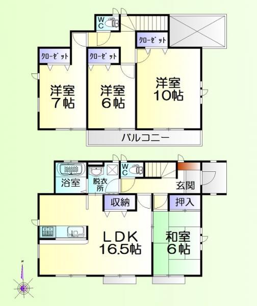 Floor plan. 36,800,000 yen, 4LDK, Land area 150.46 sq m , Building area 106.41 sq m