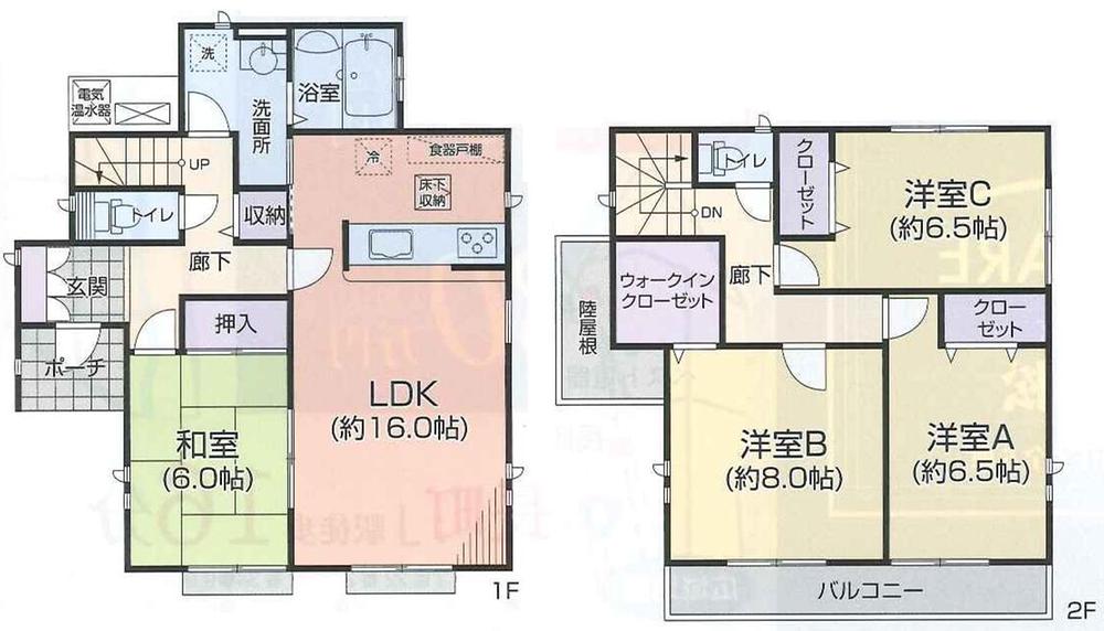 Floor plan. (4 Building), Price 39,800,000 yen, 4LDK, Land area 139.47 sq m , Building area 106.81 sq m
