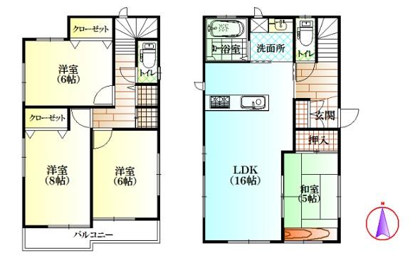 Floor plan. 23.2 million yen, 4LDK, Land area 139.98 sq m , Building area 97.3 sq m