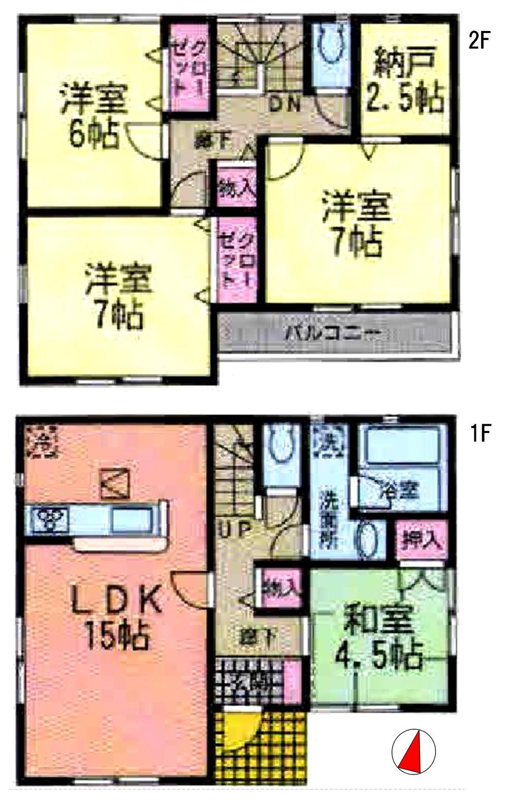 Floor plan. 27,900,000 yen, 4LDK, Land area 165.41 sq m , Building area 96.79 sq m