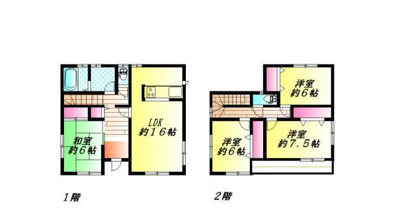 Floor plan. 31.5 million yen, 4LDK, Land area 166.46 sq m , Building area 105.98 sq m