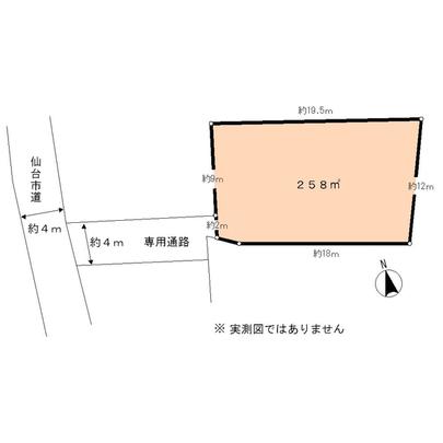 Compartment figure. Sendai, Miyagi Prefecture Taihaku Ku Shiromaru shaped Ochiai