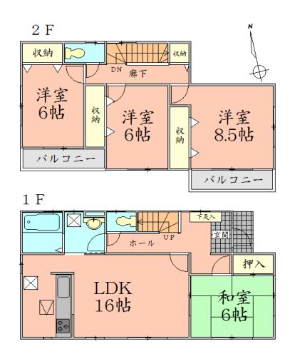 Floor plan. 29,750,000 yen, 4LDK, Land area 169.71 sq m , Building area 105.99 sq m