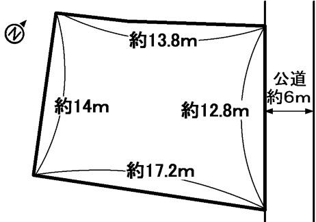 Compartment figure. Land price 4.5 million yen, Land area 176.7 sq m