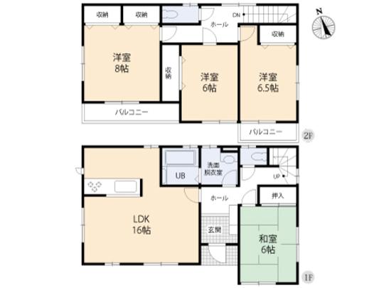 Floor plan. 32,800,000 yen, 4LDK, Land area 165.13 sq m , Building area 105.99 sq m floor plan