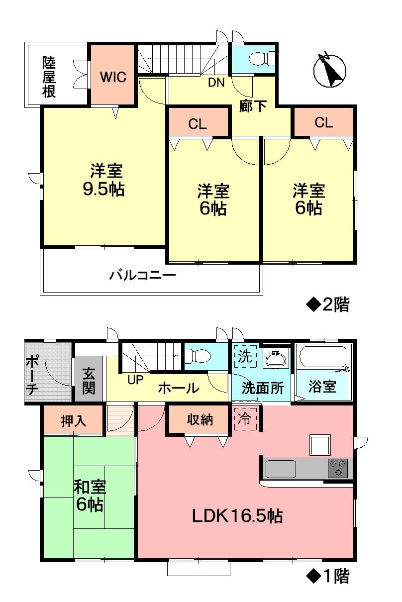 Floor plan. 36,800,000 yen, 4LDK + S (storeroom), Land area 132.84 sq m , Building area 105.99 sq m
