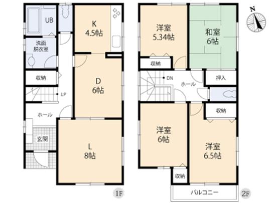 Floor plan. 31.5 million yen, 4LDK, Land area 169.69 sq m , Building area 104.33 sq m floor plan
