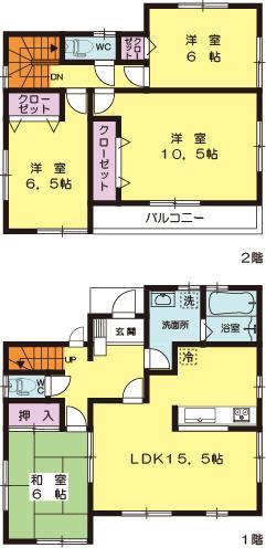 Floor plan. (4 Building), Price 27,800,000 yen, 4LDK, Land area 159.93 sq m , Building area 105.99 sq m