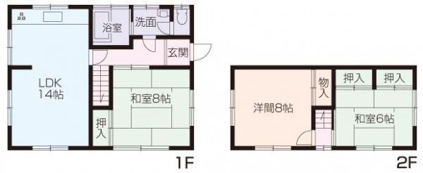Floor plan. 16.8 million yen, 3LDK, Land area 357.62 sq m , Building area 81.98 sq m
