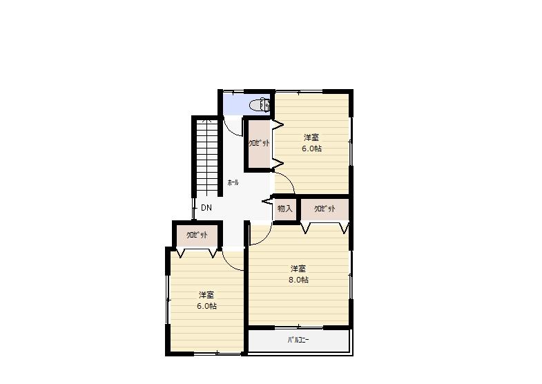 Floor plan. 23.4 million yen, 4LDK, Land area 165.77 sq m , Building area 102.96 sq m 2 floor