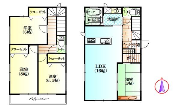 Floor plan. 23.2 million yen, 4LDK, Land area 145.54 sq m , Building area 101.02 sq m