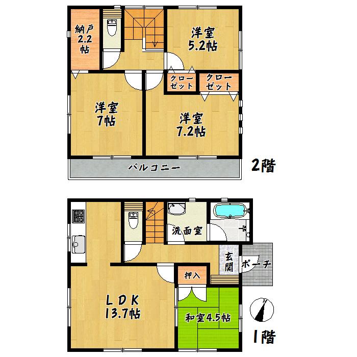 Floor plan. 28,900,000 yen, 4LDK + S (storeroom), Land area 113.54 sq m , Building area 91.53 sq m in Wakabayashi-ku Tomizukahigashi first 1 Building