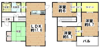 Floor plan. 33,800,000 yen, 4LDK, Land area 137.45 sq m , Building area 110.13 sq m