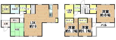 Floor plan. 32,800,000 yen, 4LDK+S, Land area 161.63 sq m , Building area 106.82 sq m