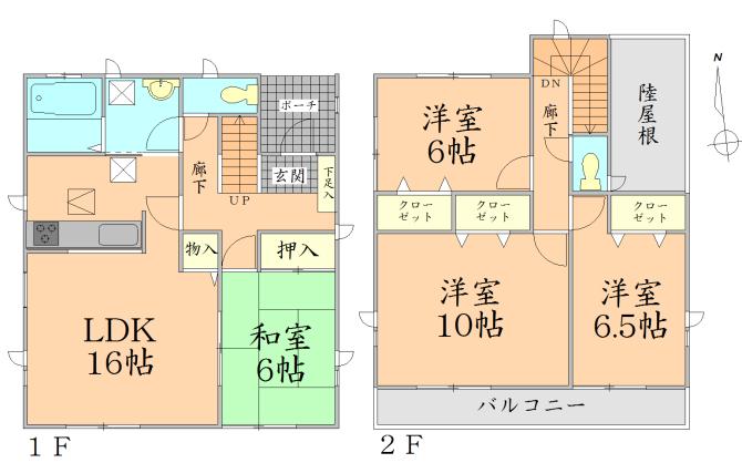 Floor plan. 31,800,000 yen, 4LDK, Land area 199.36 sq m , Building area 105.99 sq m