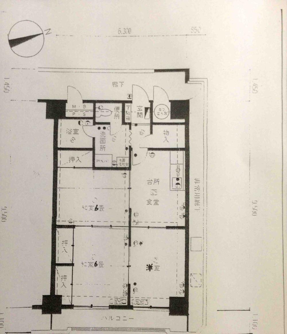 Floor plan. 3DK, Price 10.5 million yen, Occupied area 59.85 sq m , Balcony area 6.46 sq m