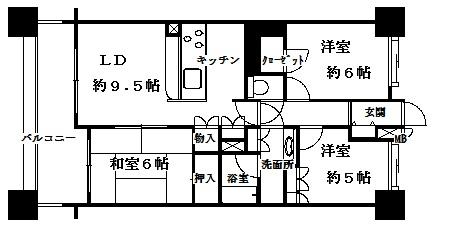 Floor plan. 3LDK, Price 23.8 million yen, Occupied area 67.44 sq m , Balcony area 10.24 sq m 3LDK 2005 architecture