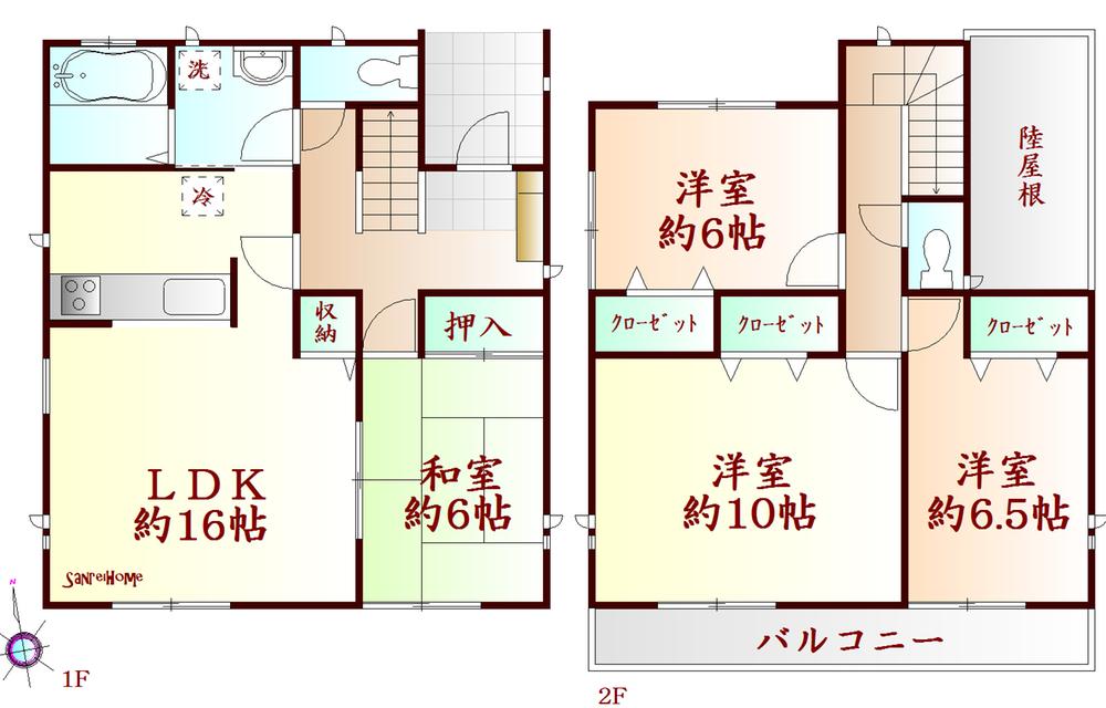 Floor plan. 31,800,000 yen, 4LDK, Land area 199.36 sq m , Building area 105.99 sq m