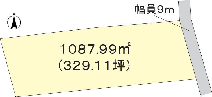 Compartment figure. Land price 16.8 million yen, Land area 1,087.99 sq m