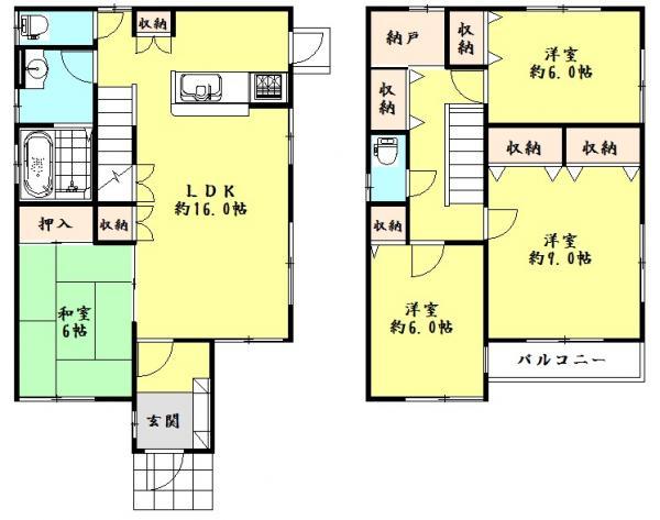 Floor plan. 33,800,000 yen, 4LDK, Land area 137.36 sq m , Building area 111.37 sq m