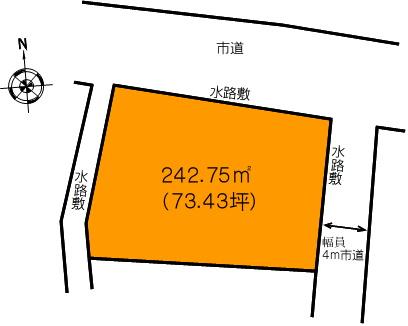Compartment figure. Land price 16.8 million yen, Land area 242.75 sq m