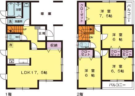Floor plan. (3 Building), Price 30.5 million yen, 4LDK, Land area 130.61 sq m , Building area 115.92 sq m