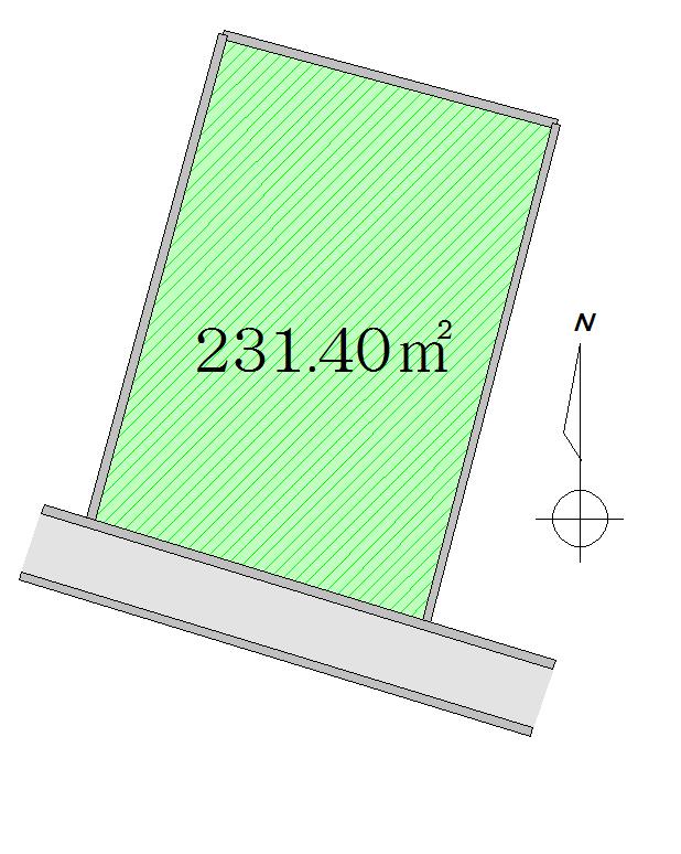 Compartment figure. Land price 25 million yen, Land area 231.4 sq m