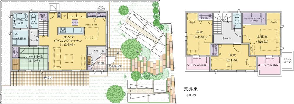 Floor plan. (16-7), Price 39,280,000 yen, 4LDK+S, Land area 185.75 sq m , Building area 111.7 sq m