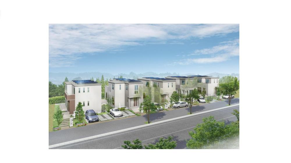 Cityscape Rendering. "Ekimachi Latest Smart House birth of Toyota home in smart green Town Arai east "! !  ※ Is an image obtained by predicting the complete.