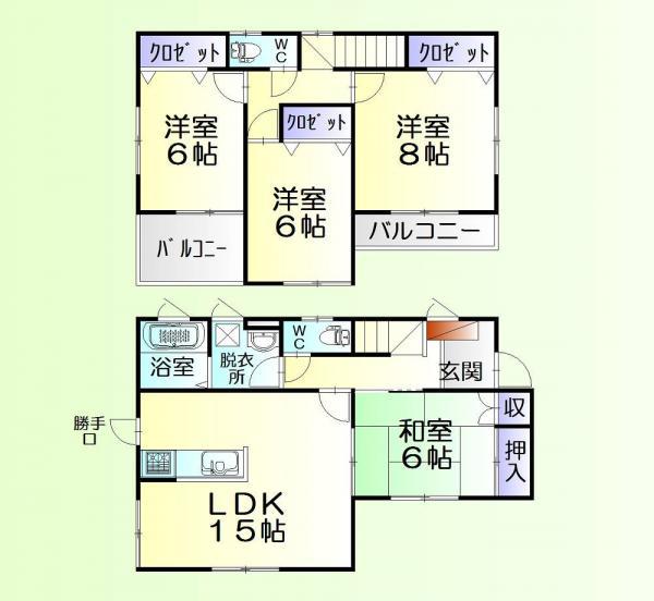 Floor plan. 31 million yen, 4LDK, Land area 110.7 sq m , Building area 100.19 sq m