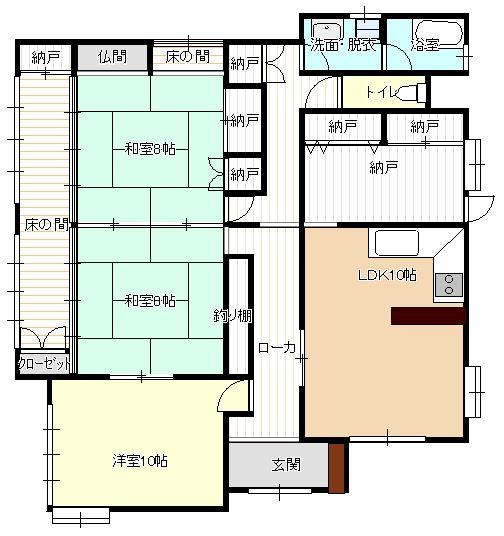 Floor plan. 9.8 million yen, 3LDK+S, Land area 617.27 sq m , Building area 120.6 sq m