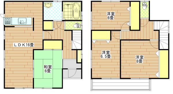 Floor plan. 20.8 million yen, 4LDK, Land area 239.22 sq m , Building area 105.99 sq m