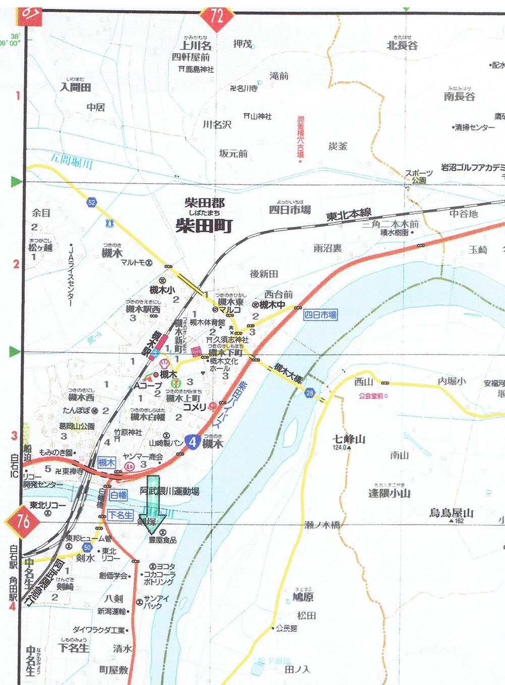 Local guide map. Shibata-cho Eastern map