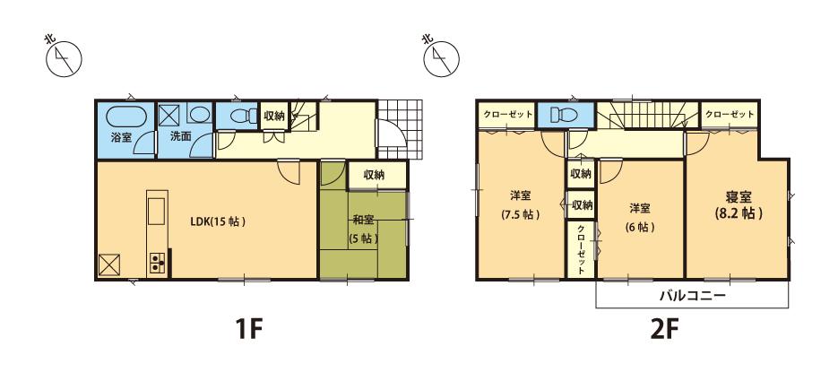 Floor plan. (4 Building), Price 22,800,000 yen, 4LDK, Land area 137.02 sq m , Building area 98.01 sq m