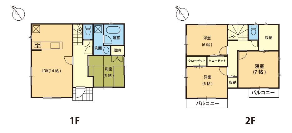 Floor plan. (6 Building), Price 21,800,000 yen, 4LDK+S, Land area 137.03 sq m , Building area 93.55 sq m