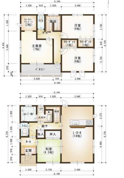 Floor plan. 23.8 million yen, 4LDK, Land area 269.91 sq m , Building area 98.54 sq m