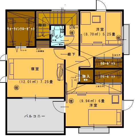 Floor plan. 28.5 million yen, 3LDK + S (storeroom), Land area 145 sq m , Building area 96.05 sq m 2F Mato