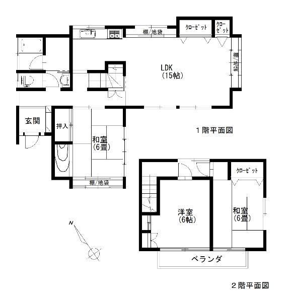 Floor plan. 13,980,000 yen, 3LDK, Land area 202.66 sq m , Building area 91.73 sq m
