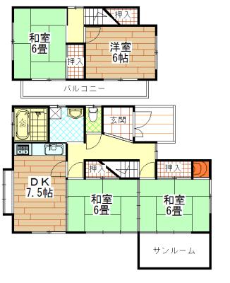 Floor plan. 14.8 million yen, 4LDK+S, Land area 218.58 sq m , Building area 97.76 sq m