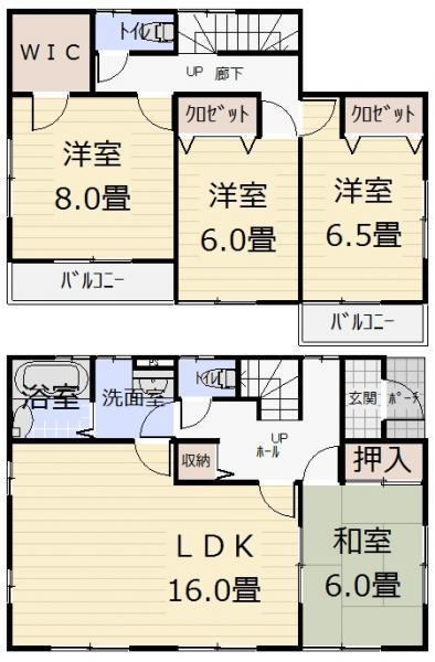 Floor plan. 22 million yen, 4LDK, Land area 277.25 sq m , Building area 105.99 sq m