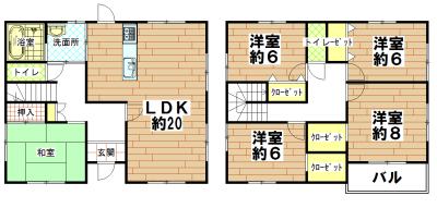 Floor plan. 18.3 million yen, 5LDK+S, Land area 180.66 sq m , Building area 127.52 sq m