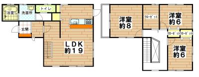 Floor plan. 19,800,000 yen, 3LDK+S, Land area 139.44 sq m , Building area 101.43 sq m