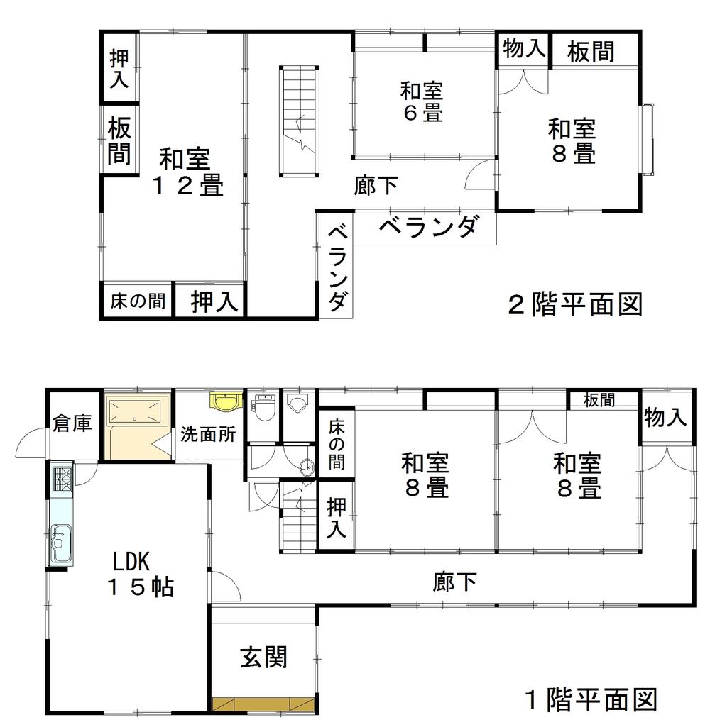 Floor plan. 23.8 million yen, 5LDK, Land area 239.62 sq m , Building area 186.31 sq m