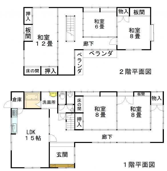 Floor plan. 23.8 million yen, 5LDK, Land area 239.62 sq m , Building area 186.31 sq m floor plan