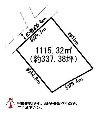 Compartment figure. Land price 67 million yen, Land area 1,115.32 sq m