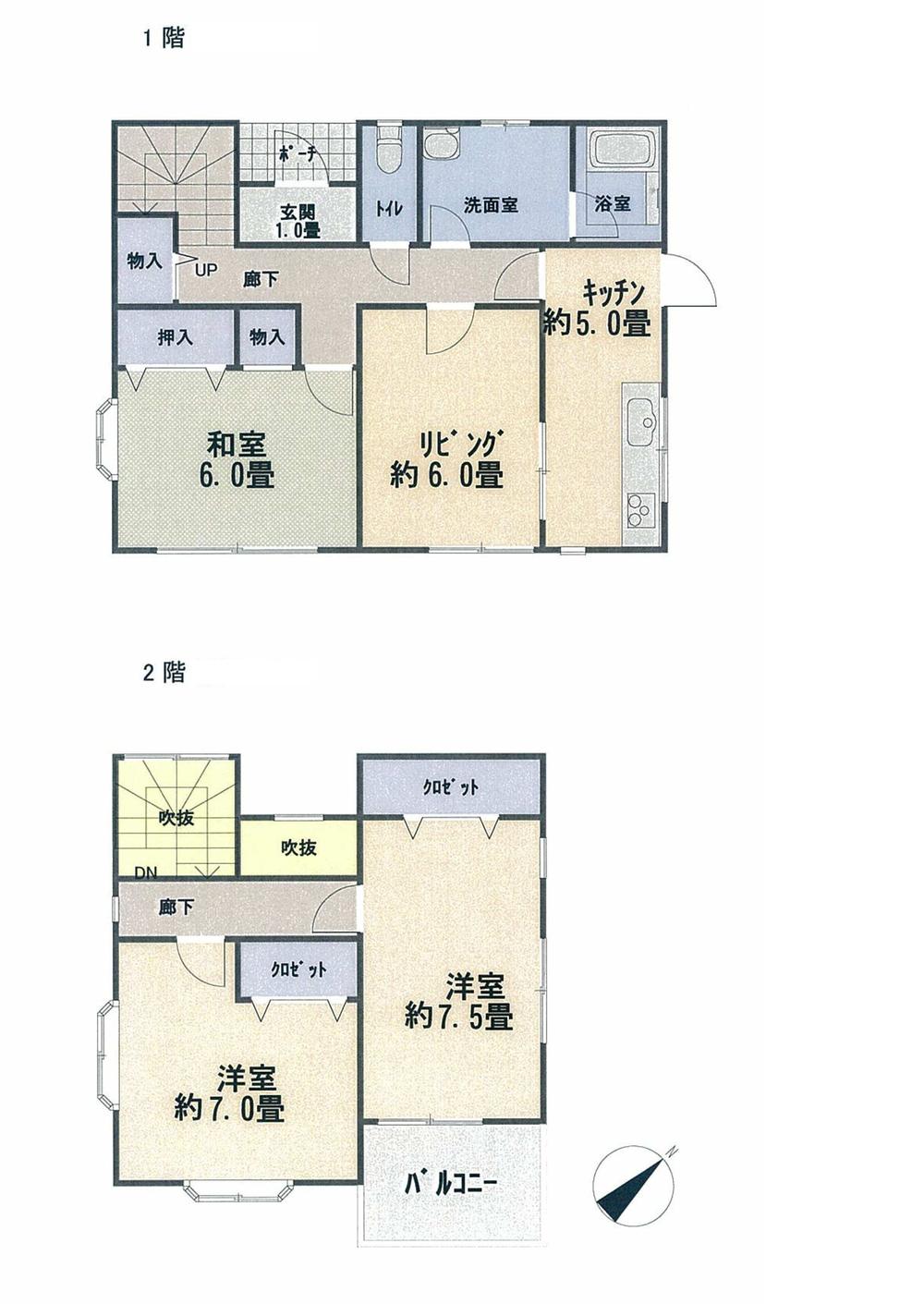 Floor plan. 22 million yen, 3LK, Land area 740.43 sq m , Building area 103 sq m